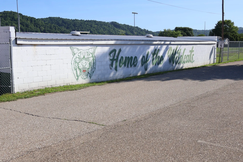 Paden City High School building closed in 2025 after the county board of education voted to consolidate the four high schools in Wetzel County into two. Photo by Jasmine Milbourne / Mountain State Spotlight